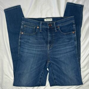 Madewell 10" High Rise Skinny Jeans Dark Wash Womens Size 28 X 30